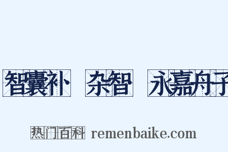 智囊补·杂智·永嘉舟子是什么意思的图片